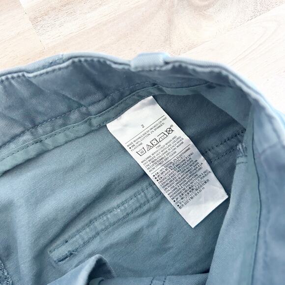Banana Republic Blue Girlfriend Authentic Chino Pants Sz 2 - Picture 3 of 5